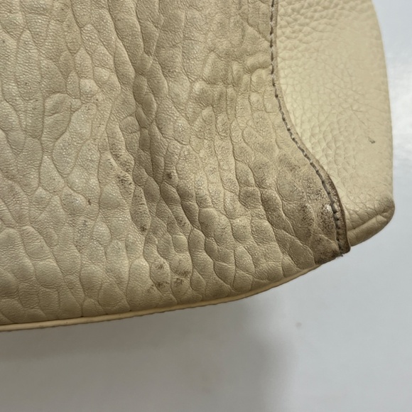 Vince Camuto Tania Convertible Pebble Leather Tote Bag Cream White Large - Picture 5 of 14